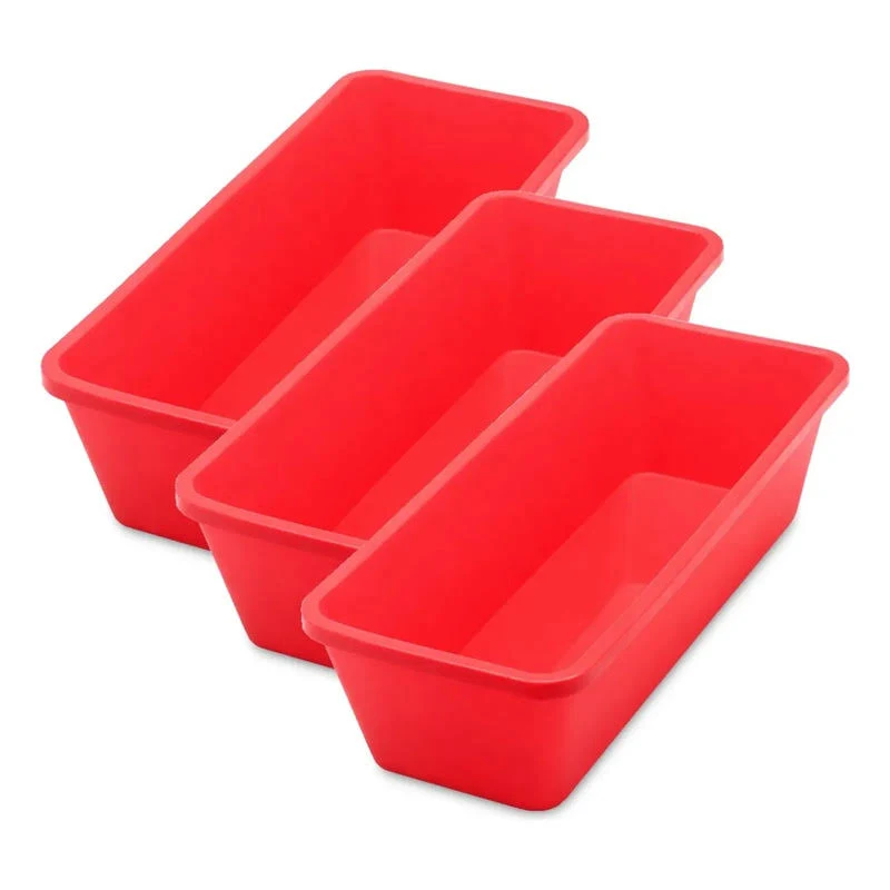 Kit 3 Formas de Silicone para Pão e Bolo Inglês – Assadeira Antiaderente Flexível