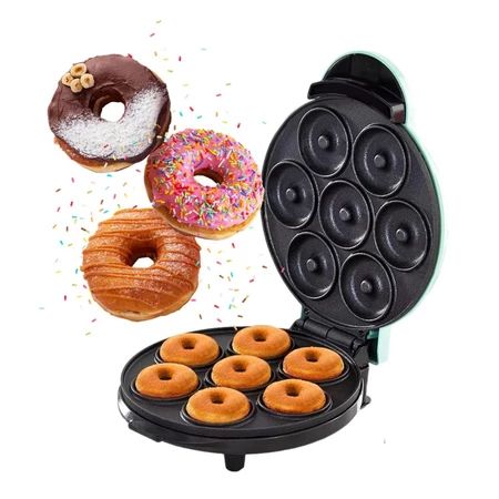 Mini Máquina de Donuts Elétrica 7 Rosquinhas – Antiaderente Rápida e Prática